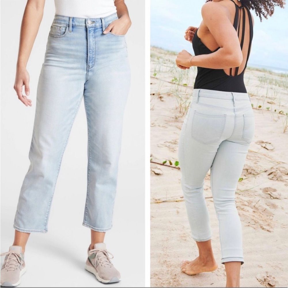 Athleta Sculptek Crop Jeans Light Wash Women’s 4